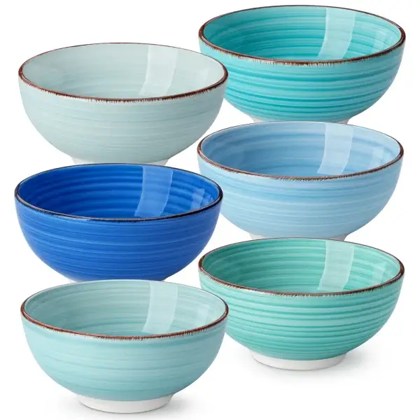 vancasso Bonita 6-Piece 380ML/820ML Porcelain Large Serving Bowl Set