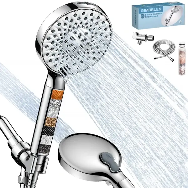 Filtered Shower Head–9 Spray Modes,Replaceable Filter Cartridge,